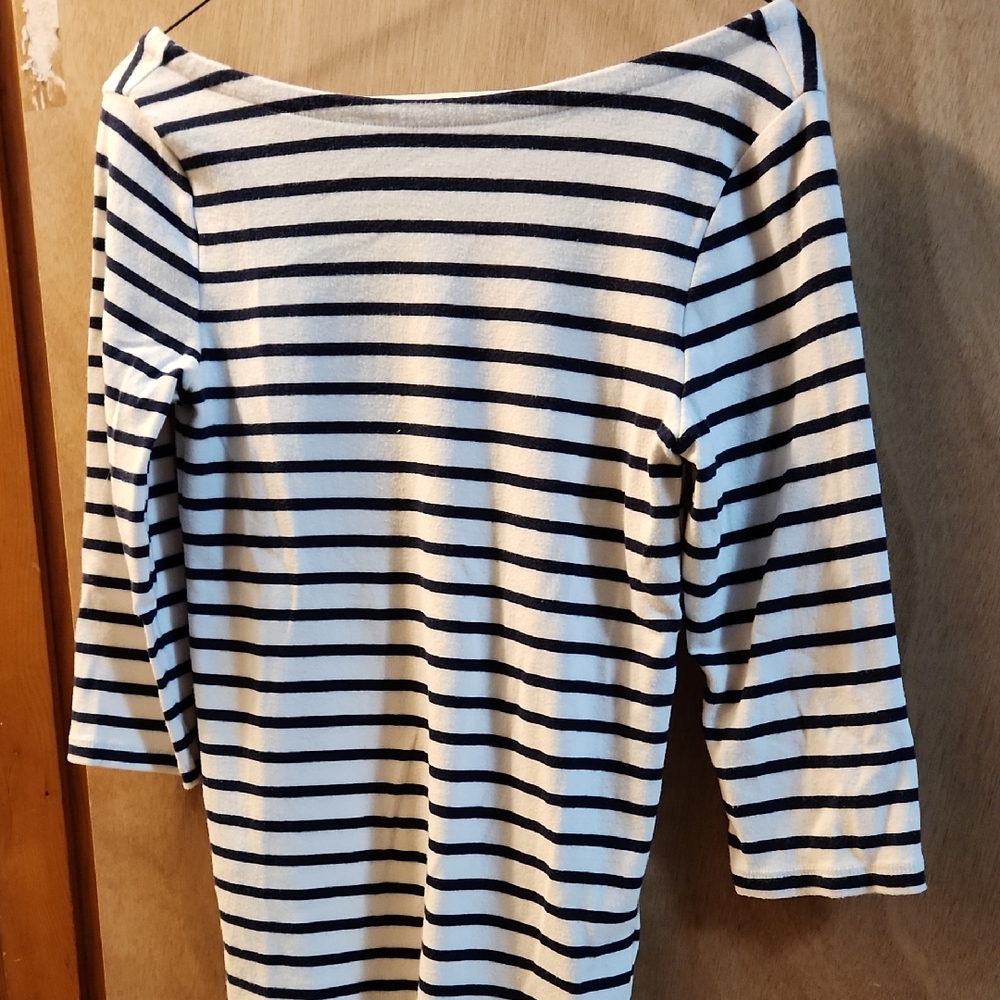 GAP Navy and White Striped Modern Tee